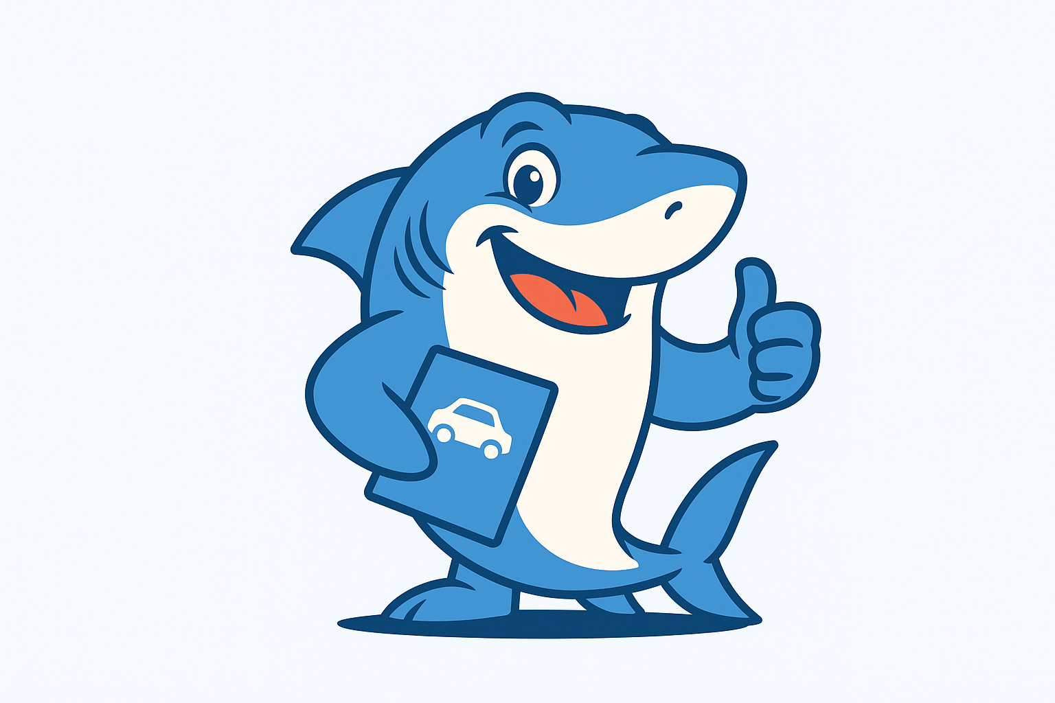 Mascote Tubarão amigável